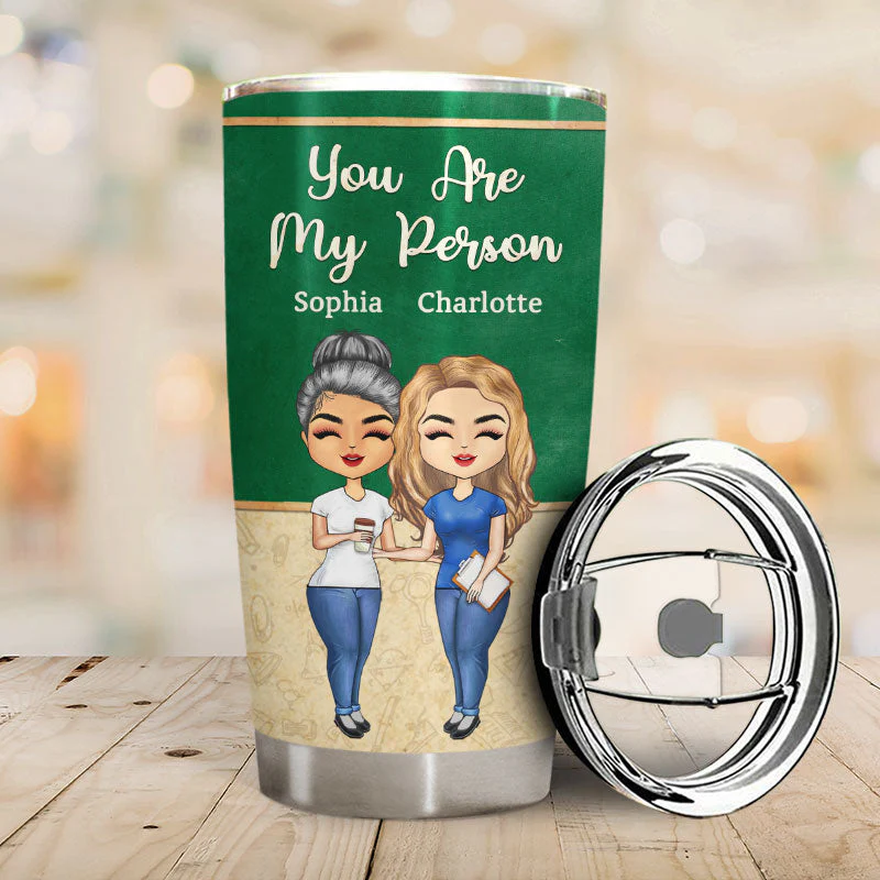 Work Made Us Colleagues Teacher - BFF Bestie Gift - Personalized Custom Tumbler - Image 2