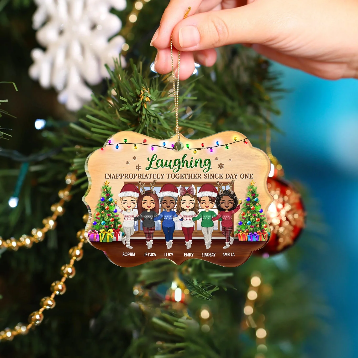 Work Will Be So Much Shitter Without You - Christmas Gifts For Colleagues, Coworker, Friends - Personalized Custom Shaped Acrylic Ornament - Image 4