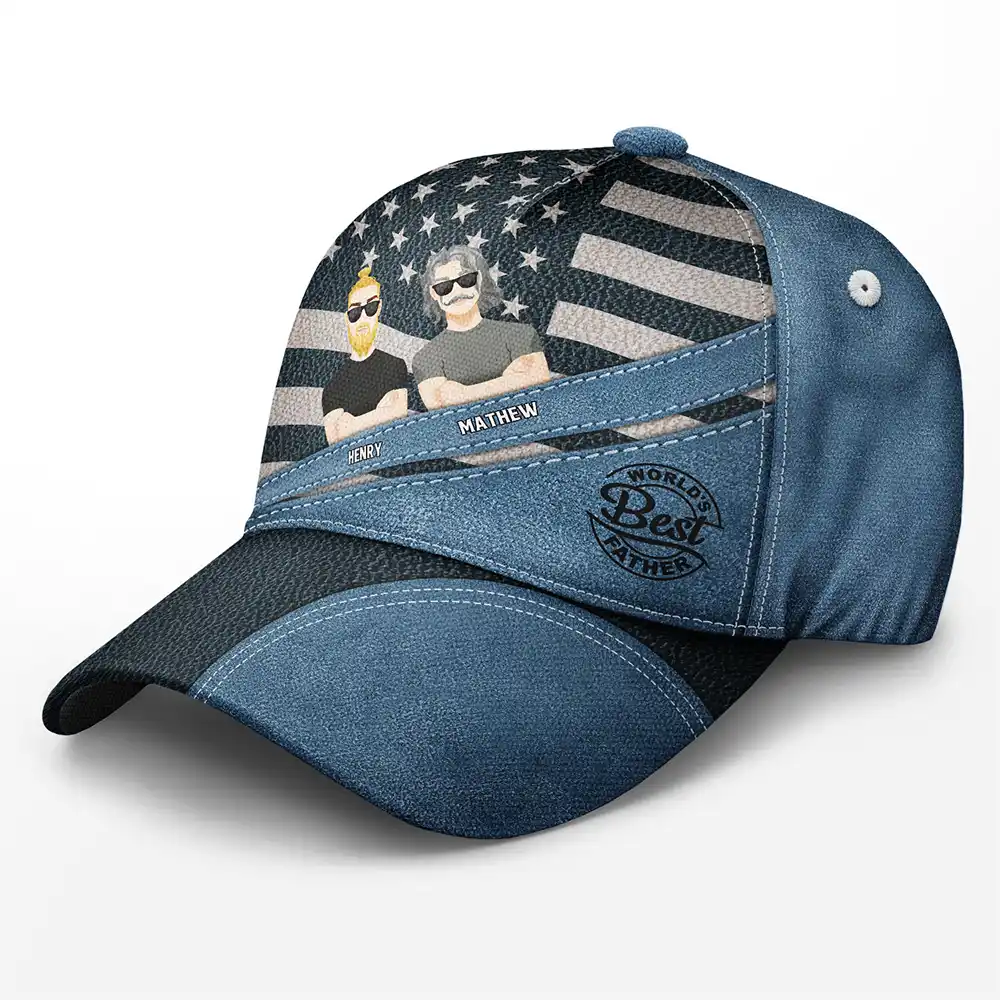 World's Best Dad - Personalized Classic Cap - Image 2