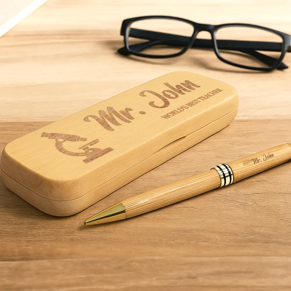 World's Best Teacher - Personalized Wooden Pen Set - Image 2