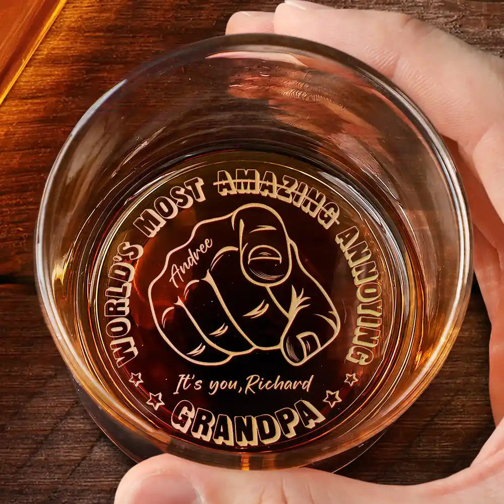 World's Most Amazing Annoying Brother - Personalized Engraved Whiskey Glass - Image 2