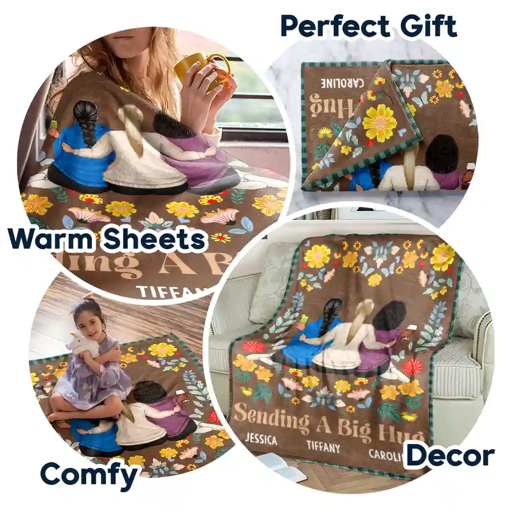 Wraping You In Love - Personalized Fleece Blanket, Sherpa Blanket - Image 7