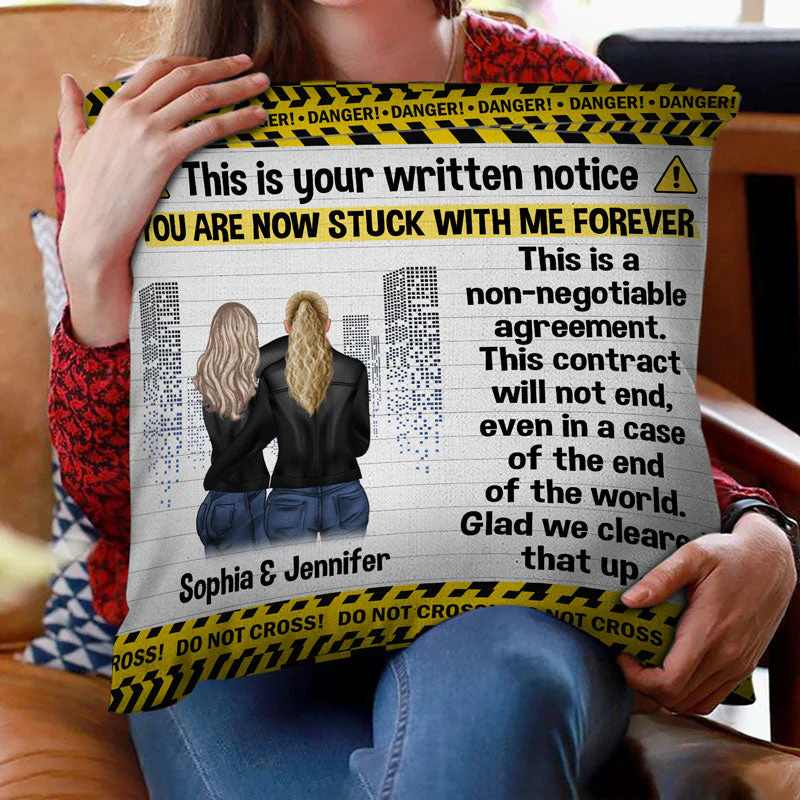 Written Notice - Gift For Couples - Personalized Custom Pillow - Image 2