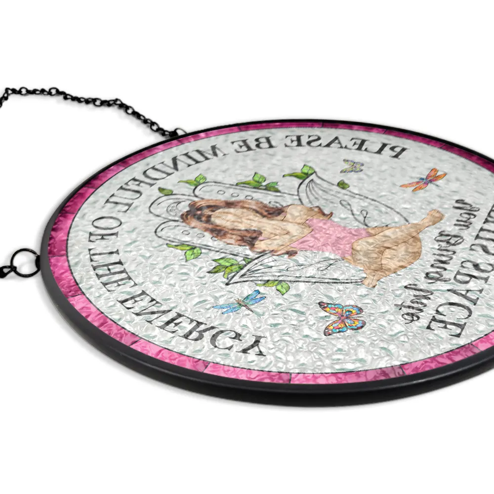 Yoga Be Mindful Of The Energy - Personalized Stained Glass Window Hanging Suncatcher - Image 5