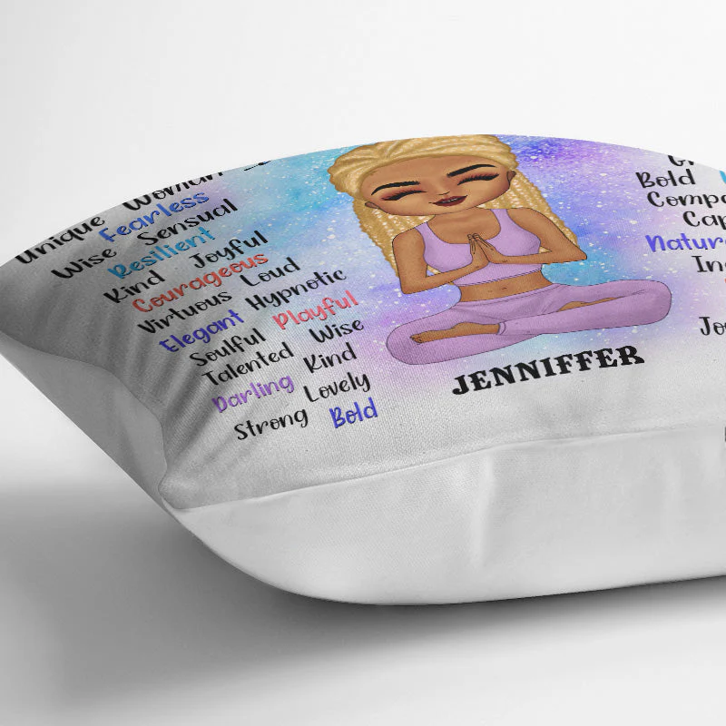 Yoga Chibi Girl I Am - Personalized Custom Pillow - Image 3