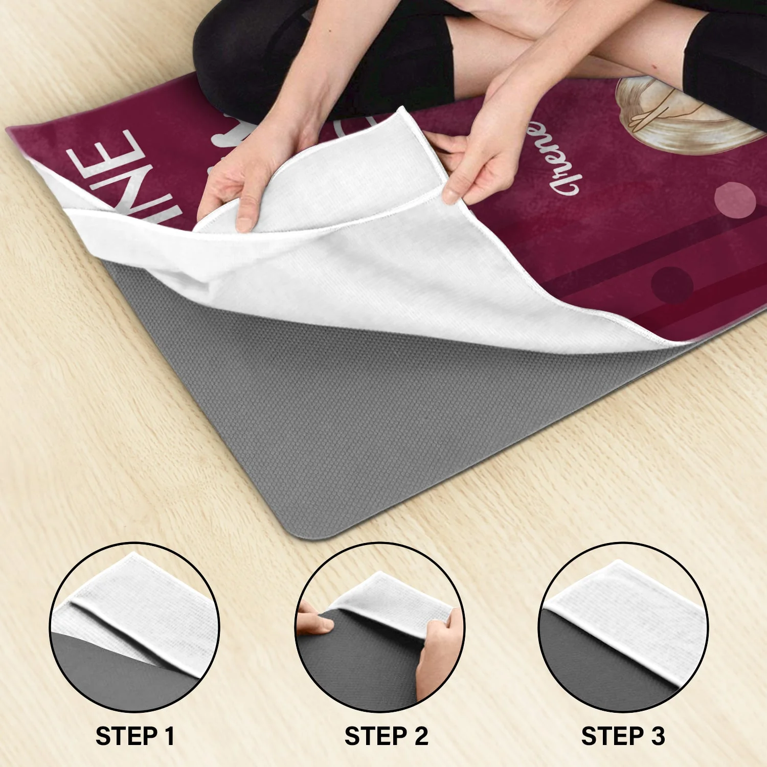 Yoga Drink Wine Pet Cats - Gift For Cat Mom - Personalized Yoga Towel - Image 4
