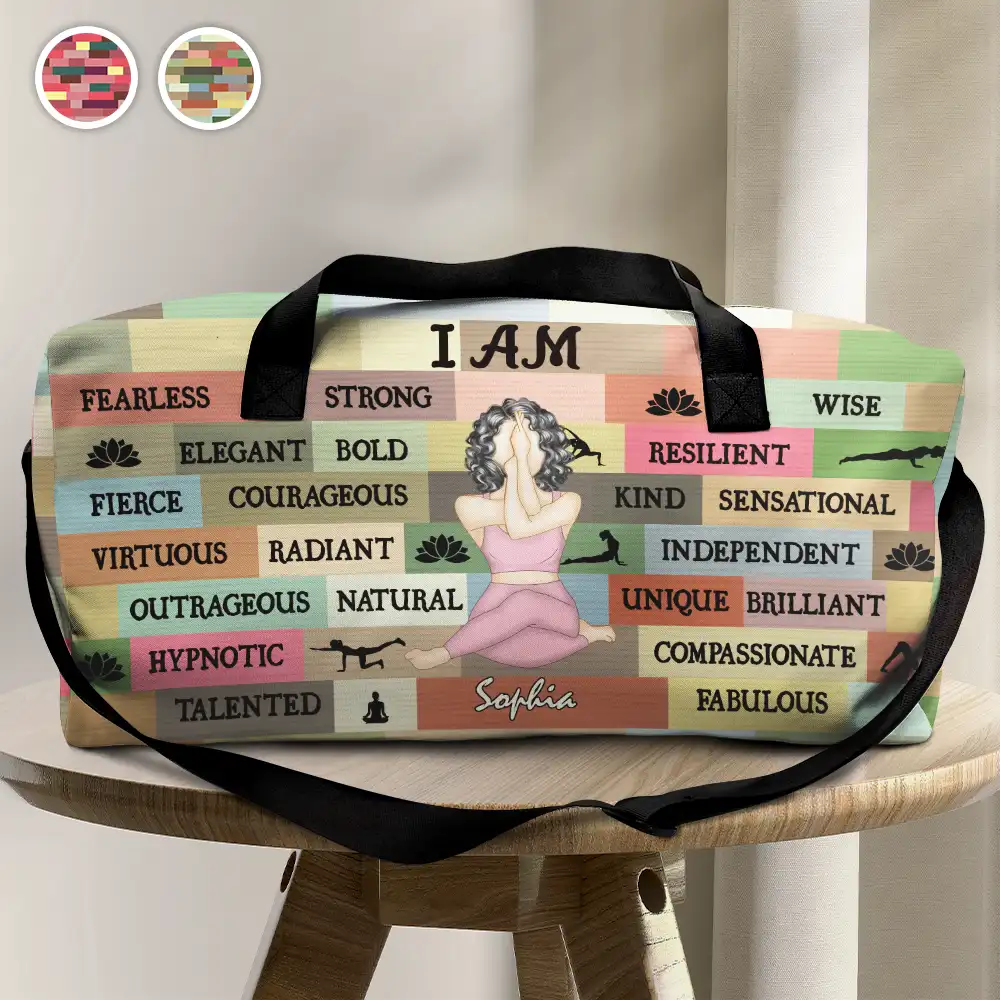 Yoga I Am Bold Strong Fabulous - Personalized Duffle Bag