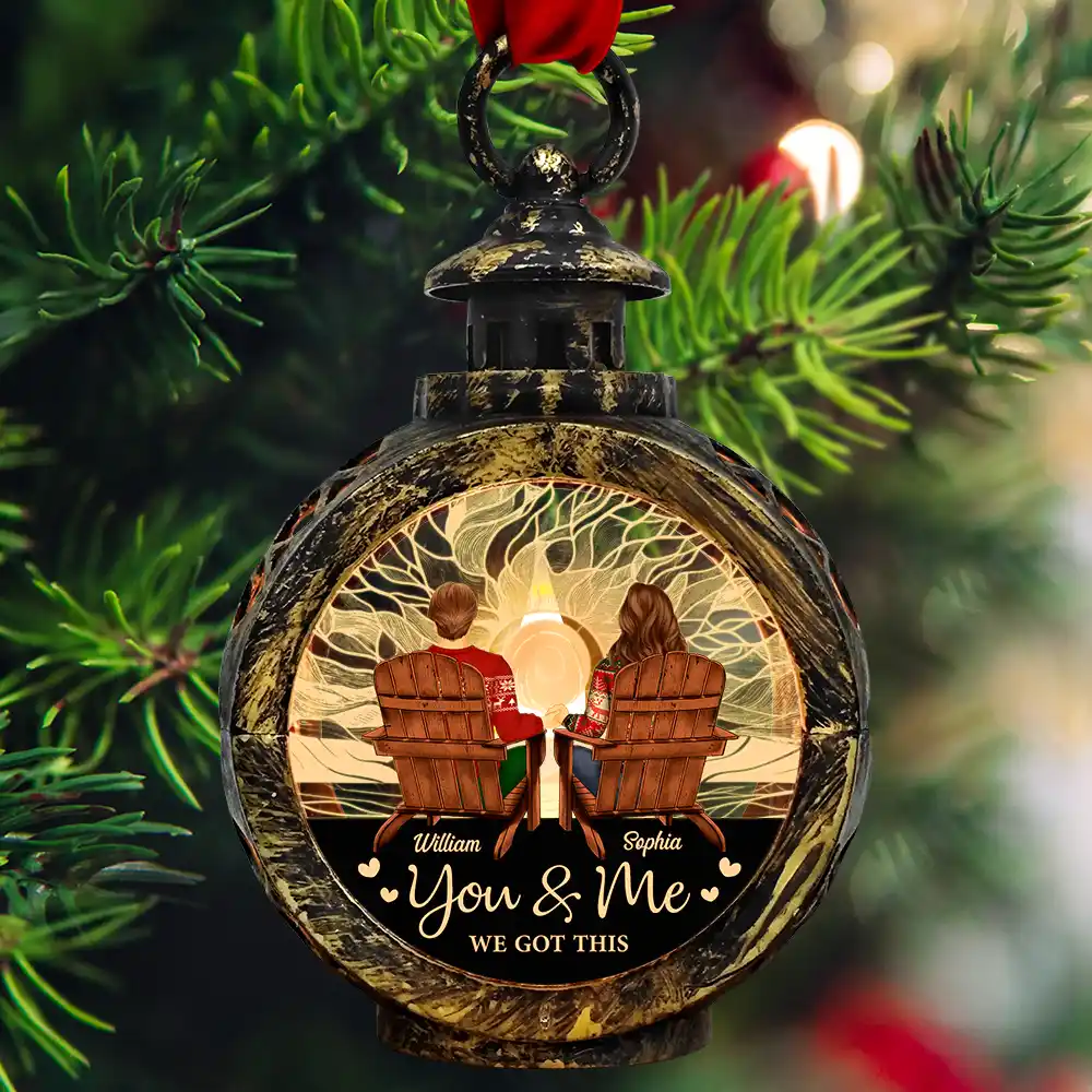 You And Me We Got This Back Couple - Personalized Candlelight Lantern Ornament - Image 2