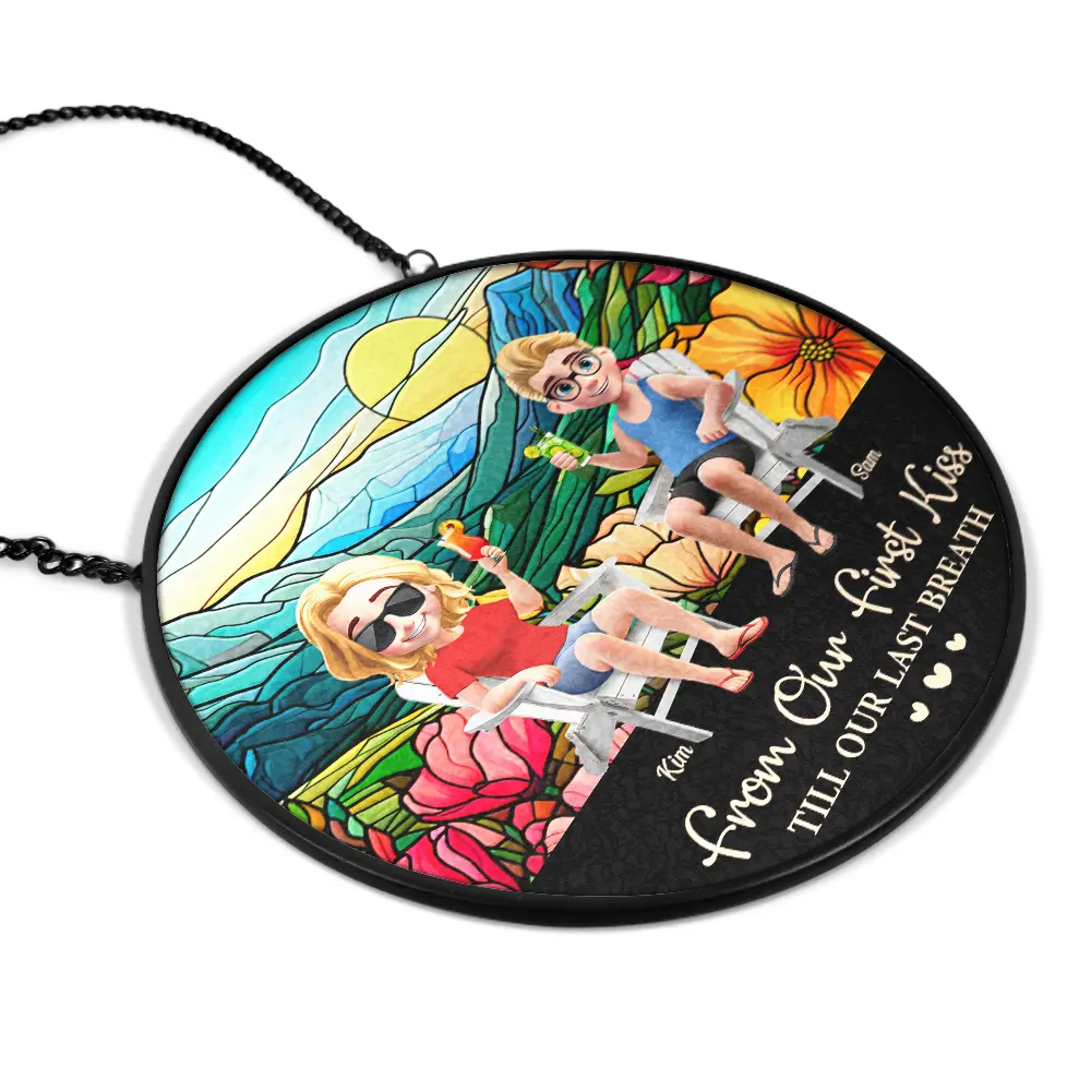 You And Me We Got This Couple 3D - Personalized Stained Glass Window Hanging Suncatcher - Image 2
