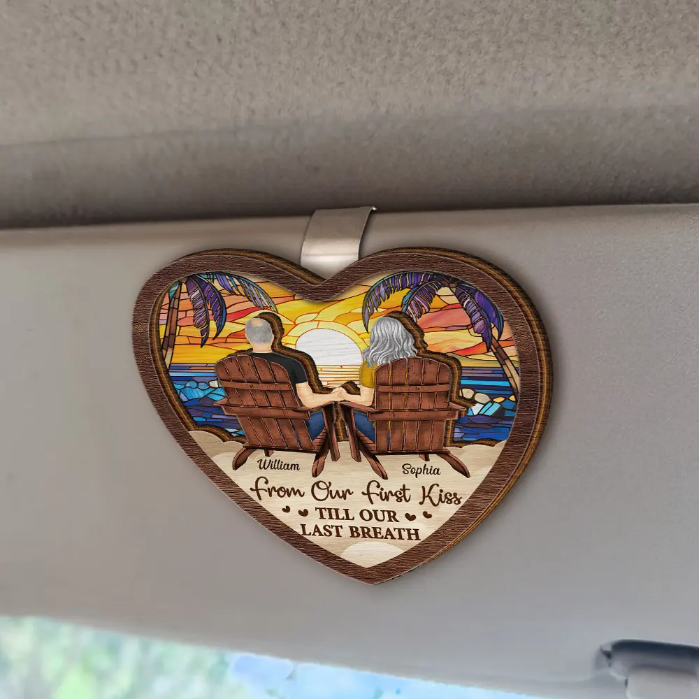 You And Me We Got This Couple - Personalized Custom Shaped Car Visor Clip - Image 2