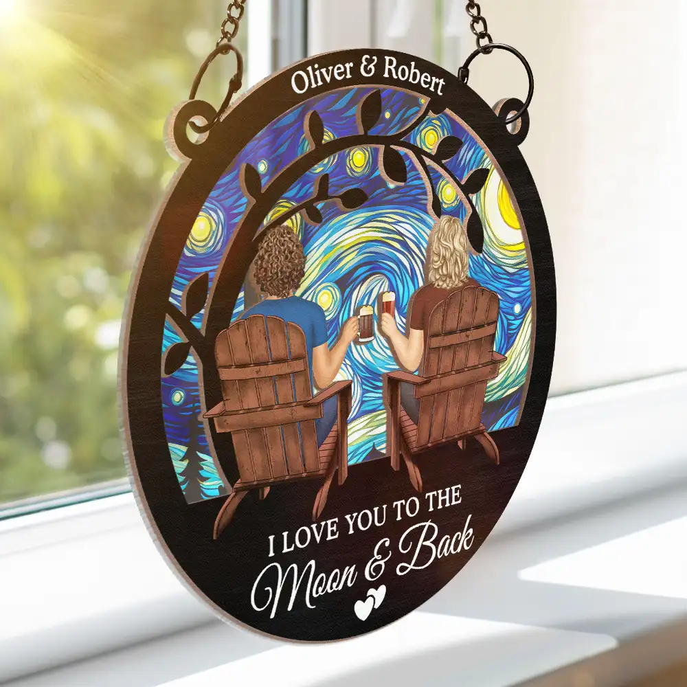 You And Me We Got This Day And Night - Personalized Window Hanging Suncatcher Ornament - Image 3