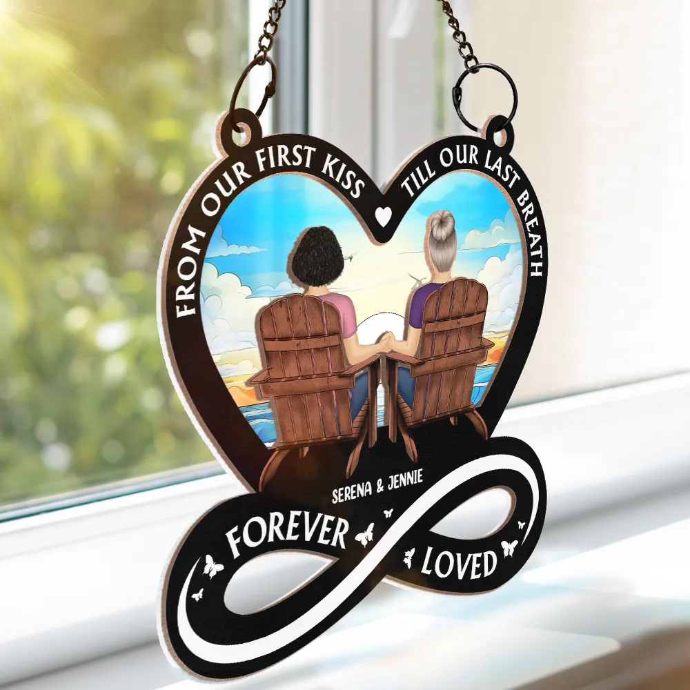 You And Me We Got This Forever Loved - Personalized Window Hanging Suncatcher Ornament - Image 3