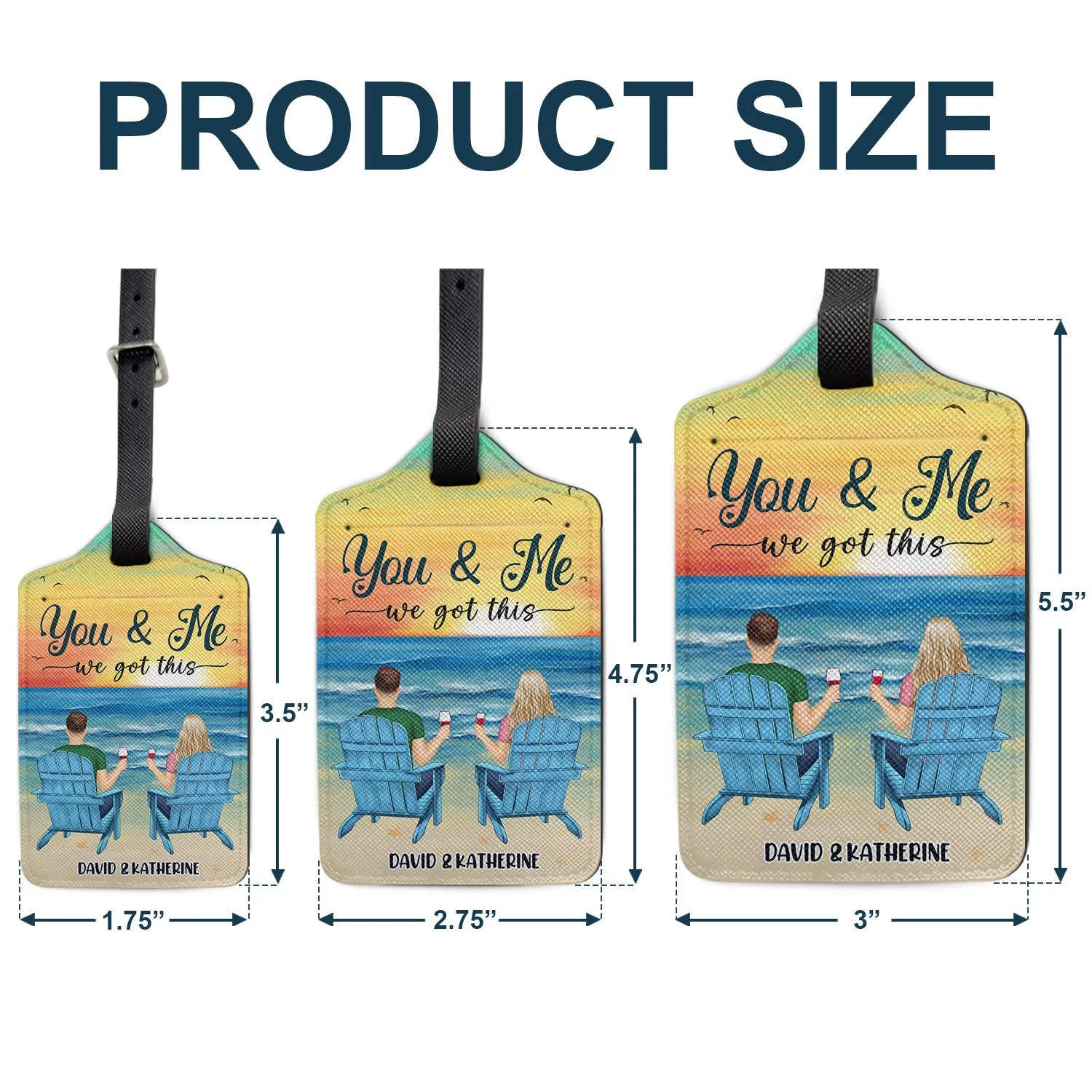 You And Me We Got This - Gift For Couples - Personalized Luggage Tag - Image 5