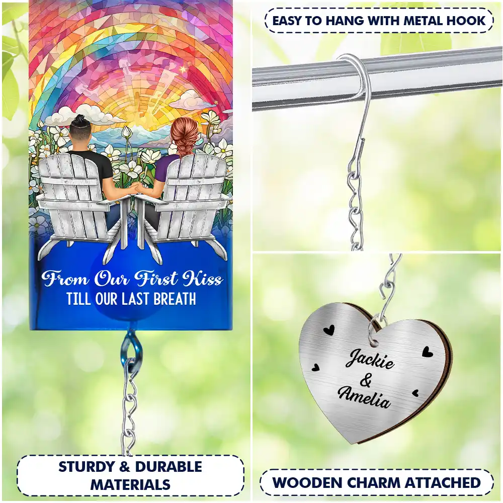 You And Me We Got This - Personalized Wine Bottle Wind Chime - Image 4