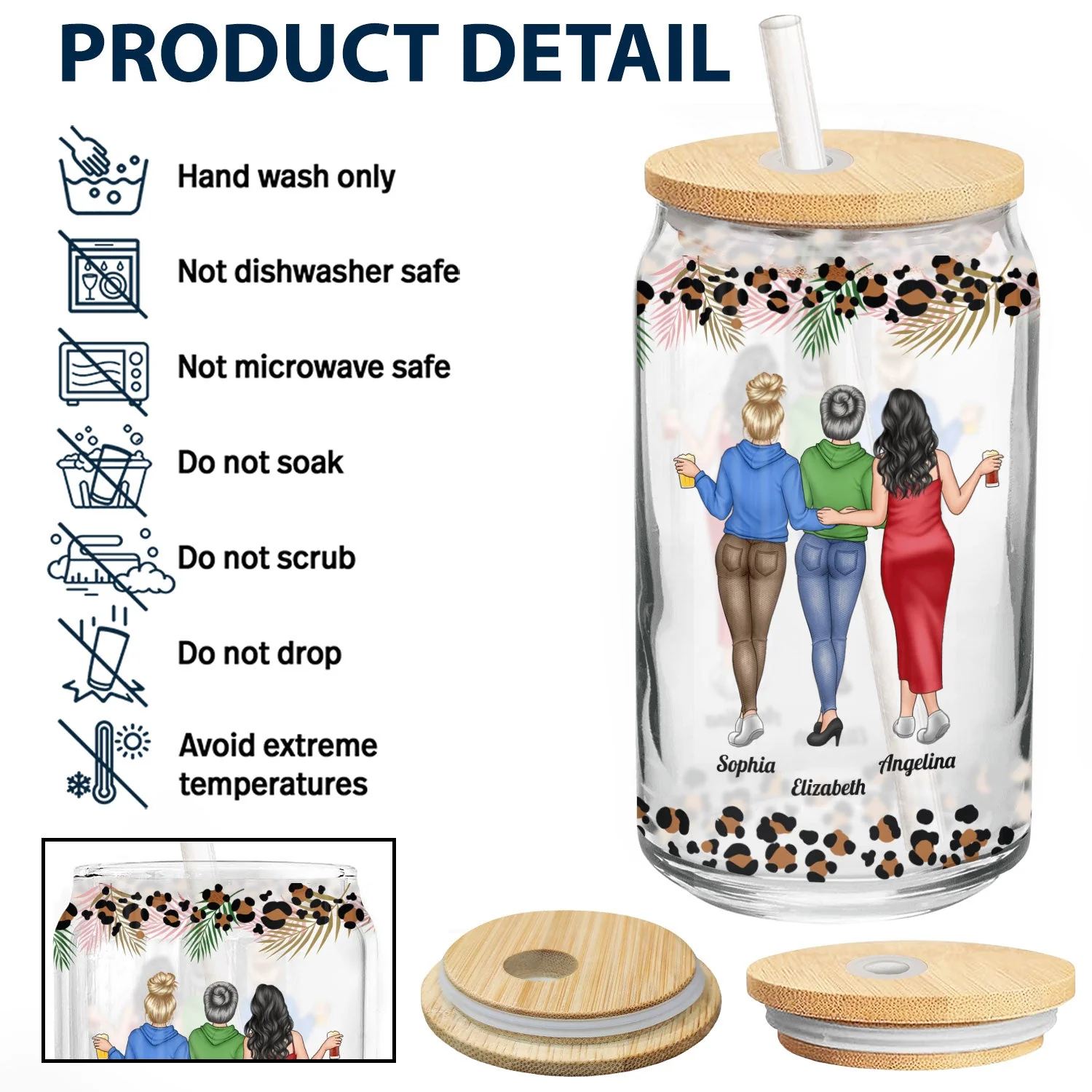 You Are Awesome So This Is Your Reminder - Birthday, Loving Gift For Gift For Daughter, Granddaughter, Girl - Personalized Clear Glass Can - Image 4