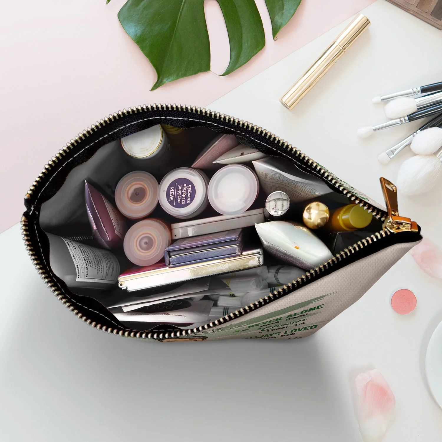 You Are Beautiful - Gift For Yourself, Gift For Women, Gift For Her - Personalized Cosmetic Bag - Image 5