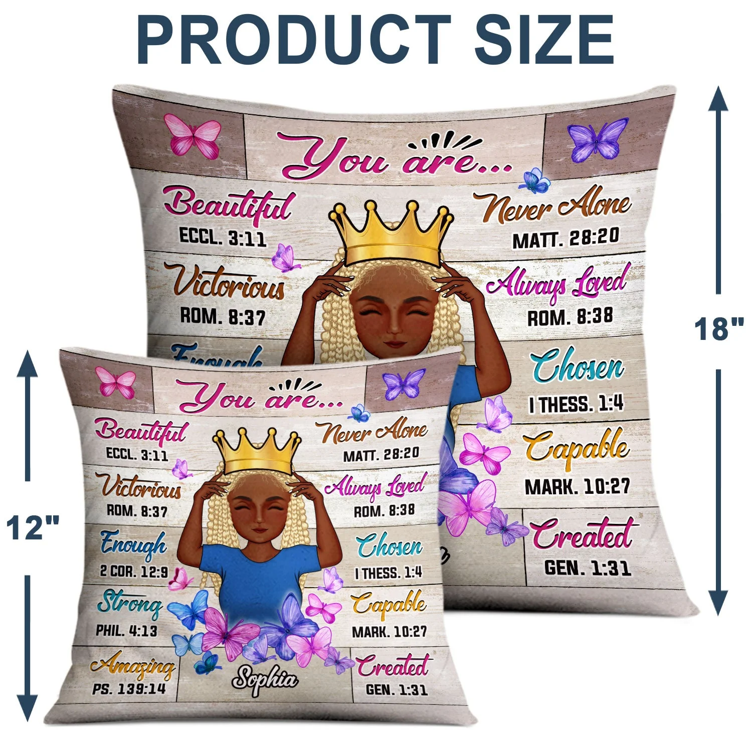 You Are Beautiful Victorious - Gift For Women, Gift For Kid - Personalized Custom Pillow - Image 4