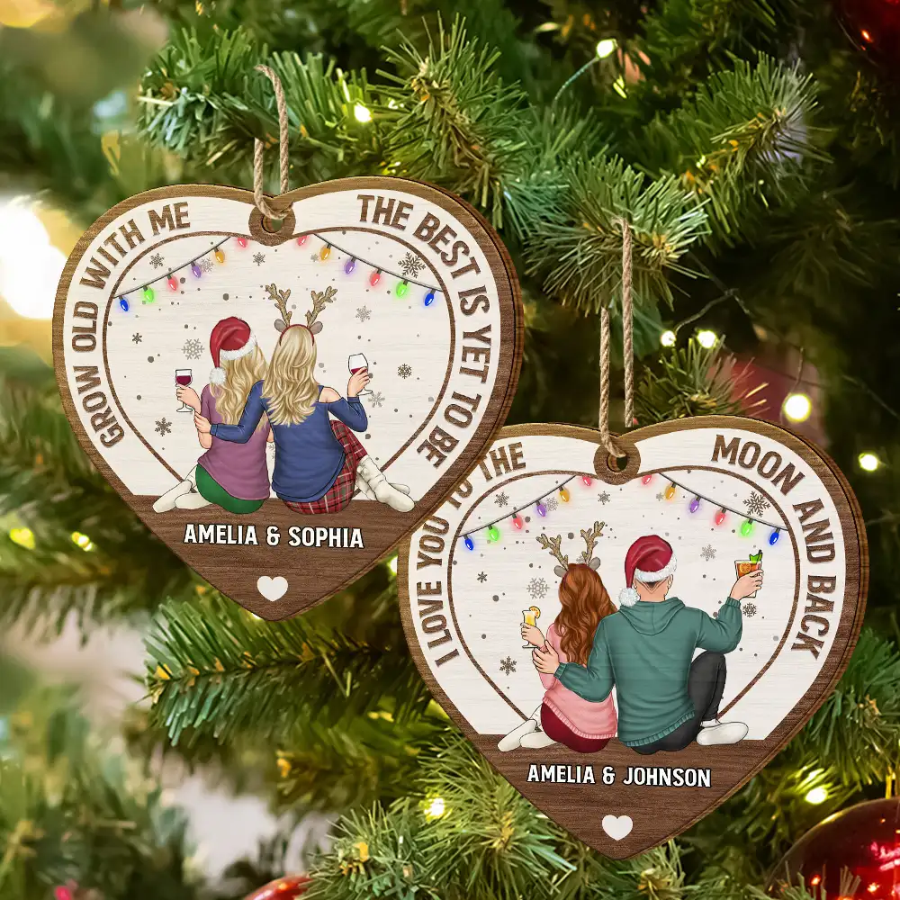 You Are By Far My Favorite - Personalized Custom Shaped Wooden Ornament - Image 6
