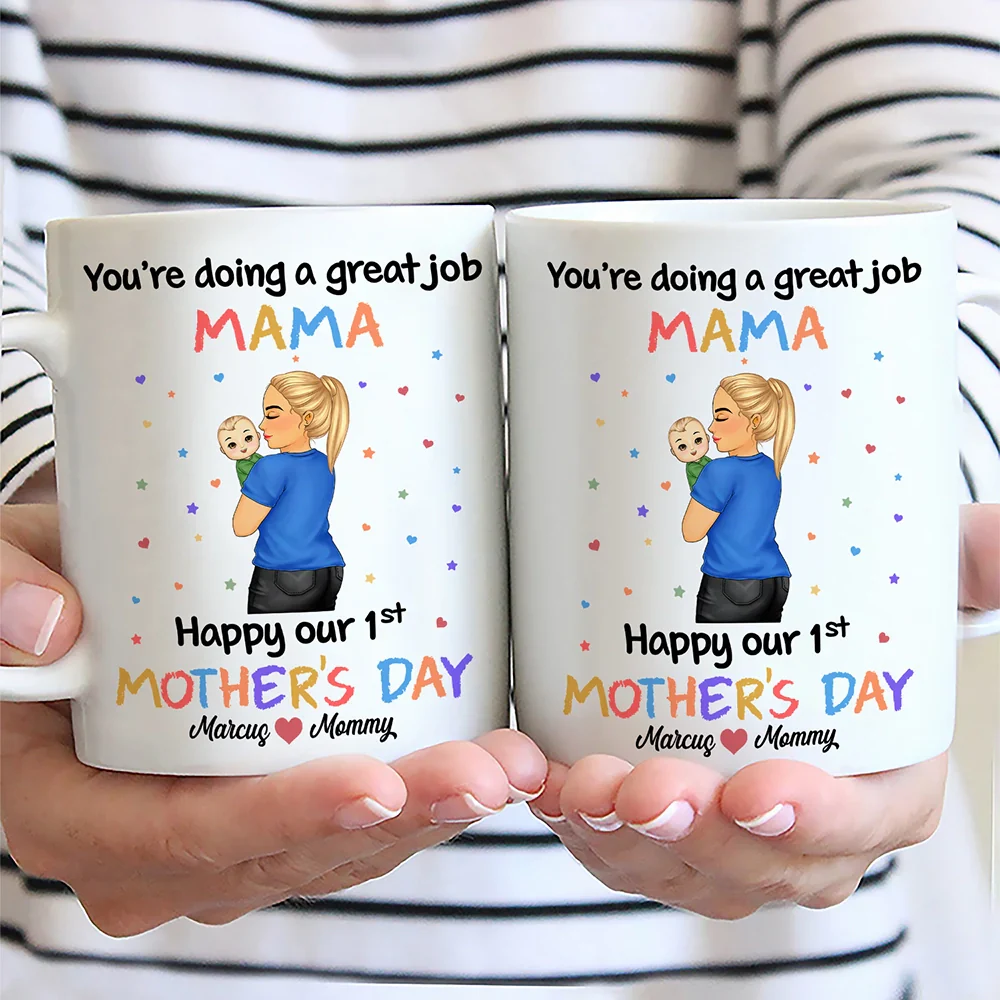 You Are Doing A Great Job Mommy - Personalized Mug - Image 2