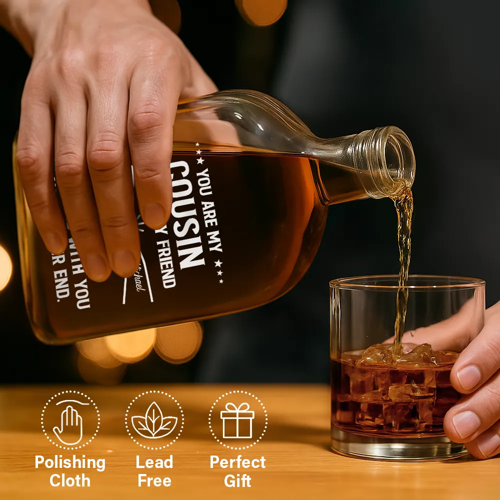 You Are My Brother My Friend - Personalized Whiskey Bottle - Image 6