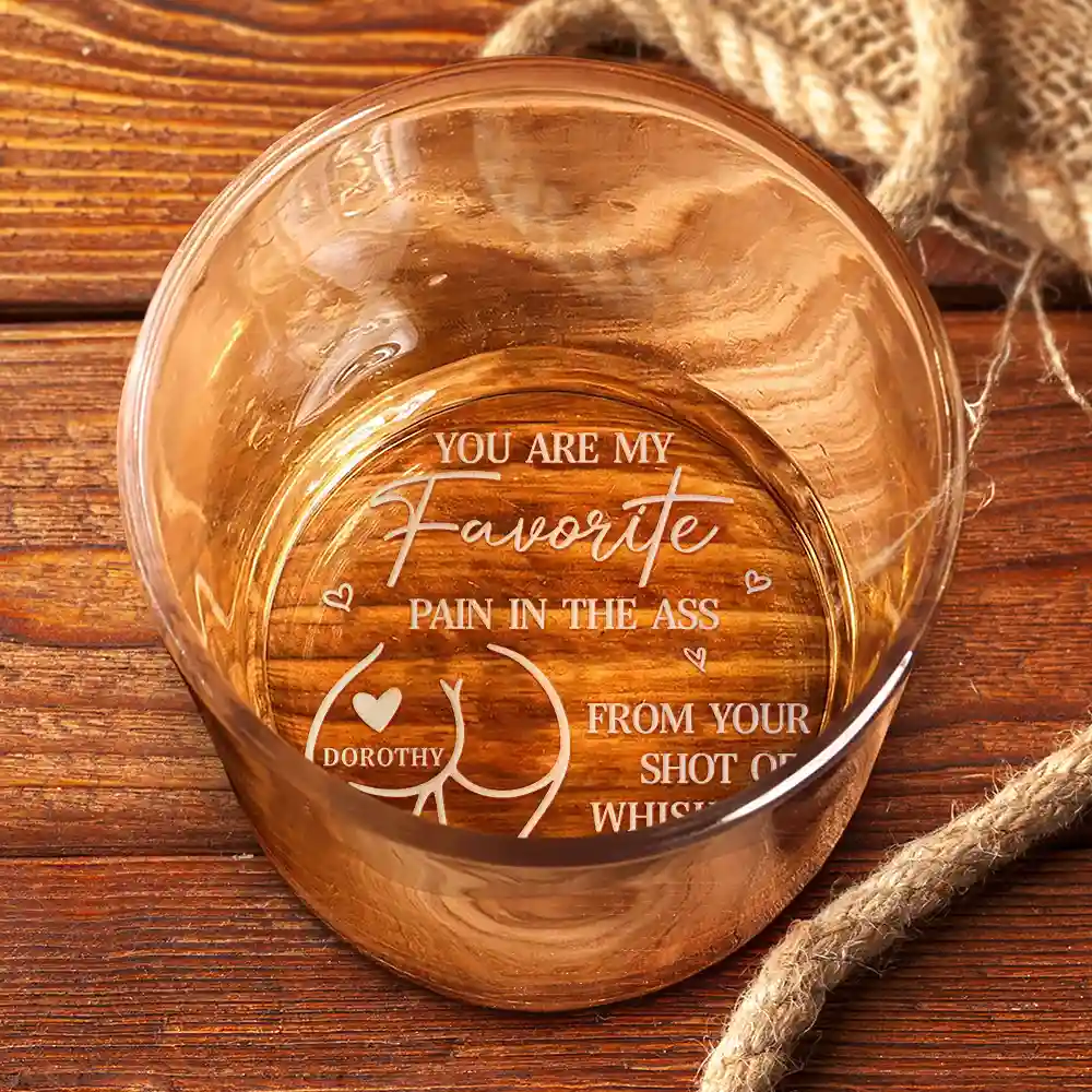 You Are My Favorite Pain - Personalized Engraved Whiskey Glass - Image 3