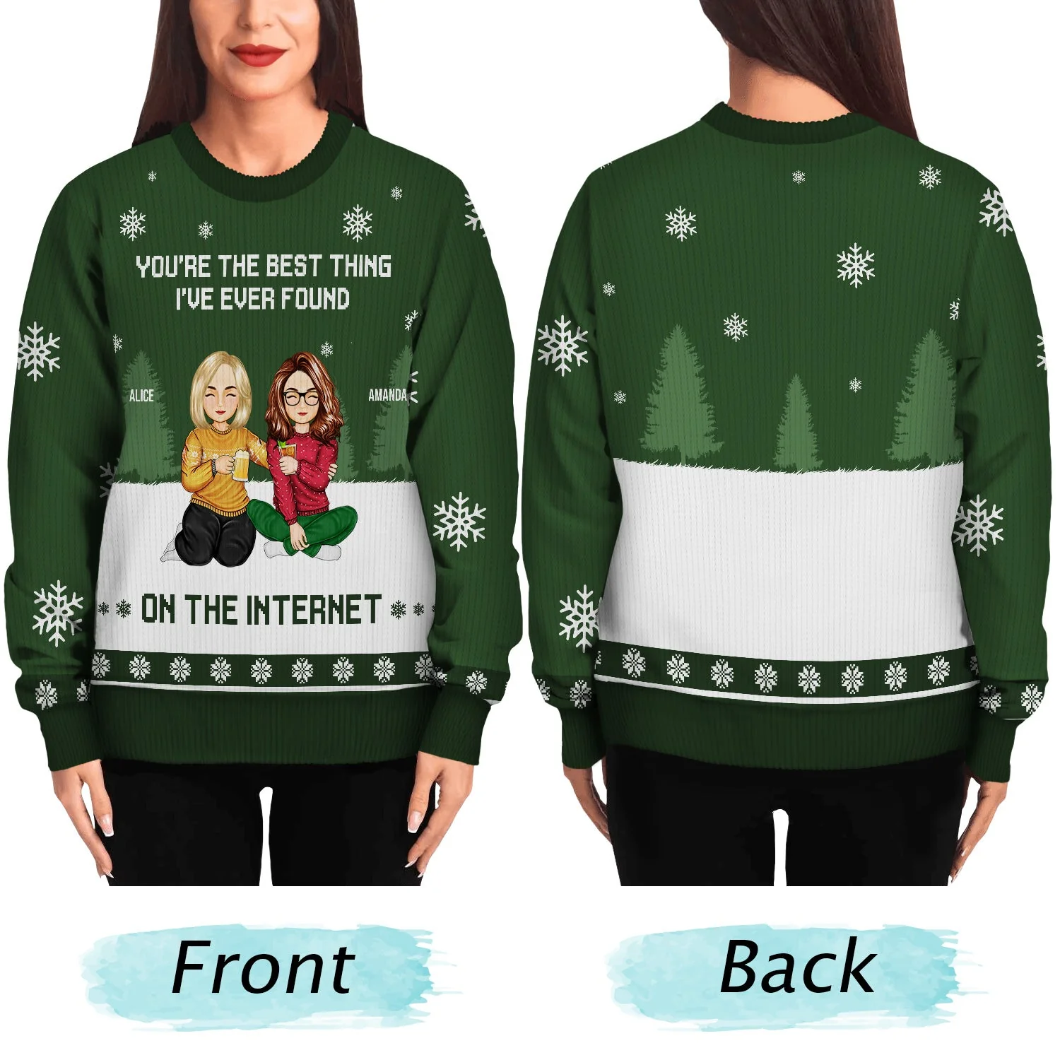 You Are My Favourite By Far - Gift For Couples - Personalized Unisex Ugly Sweater - Image 5
