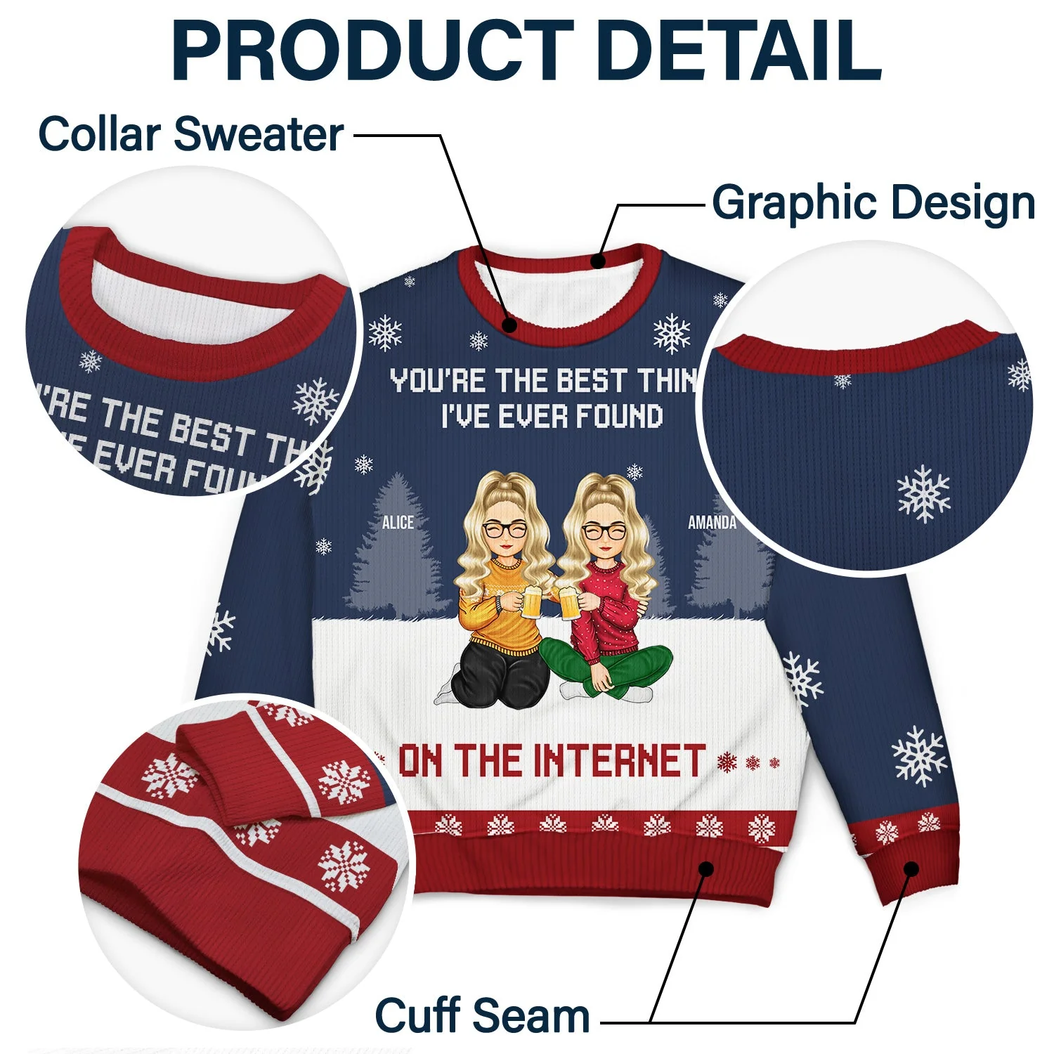 You Are My Favourite By Far - Gift For Couples - Personalized Unisex Ugly Sweater - Image 6