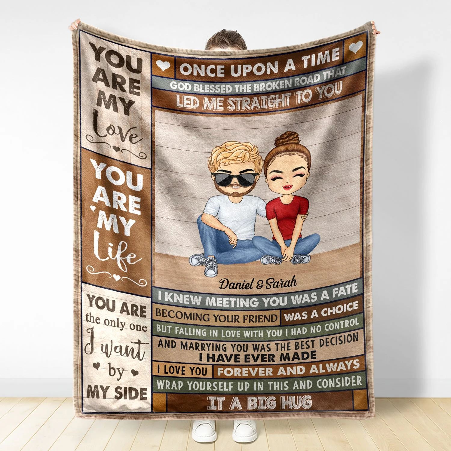 You Are My Love Once Upon A Time Couples - Anniversary, Birthday Gift For Spouse, Husband, Wife, Boyfriend, Girlfriend - Personalized Custom Fleece Blanket - Image 2