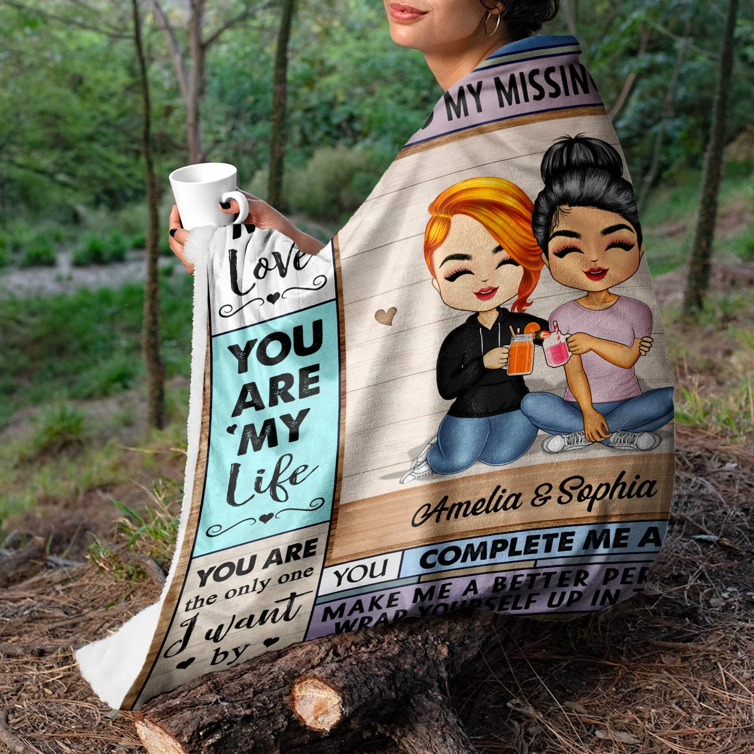 You Are My Love The Day I Met You I Found My Missing Piece Husband Wife - Gift For Couples - Personalized Custom Fleece Blanket - Image 3