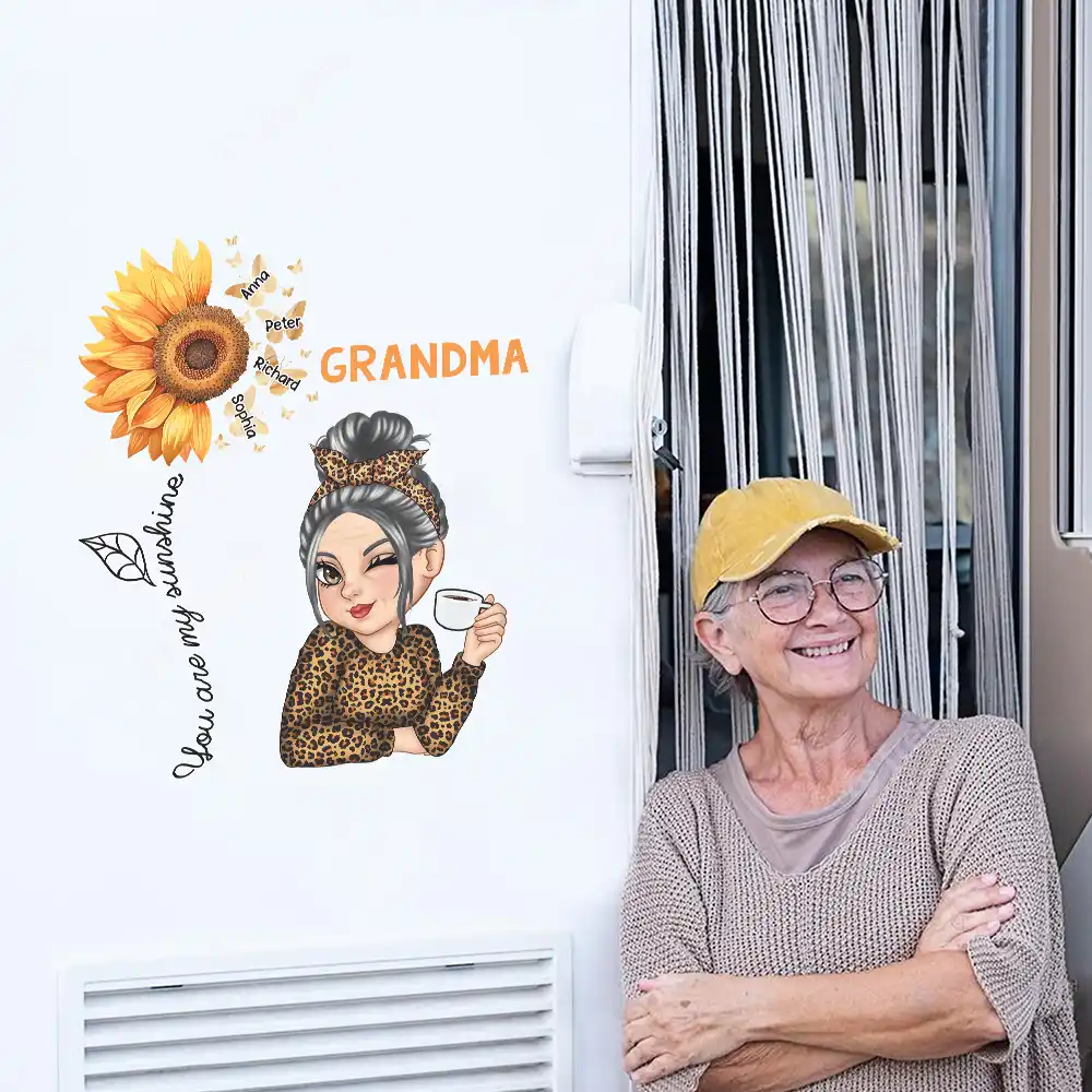 You Are My Sunshine Grandma 13-20 Version - Personalized Decor Decal - Image 5