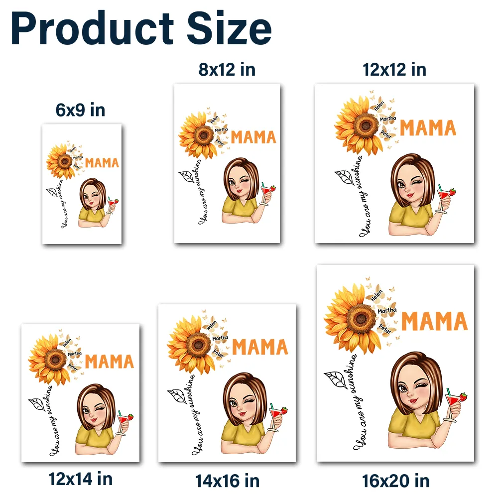 You Are My Sunshine Grandma - Personalized Decor Decal - Image 6