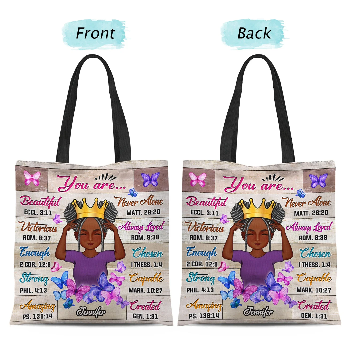 You Are Victorious - Gift For Kid, Back To School Gift - Personalized Custom Zippered Canvas Bag - Image 2