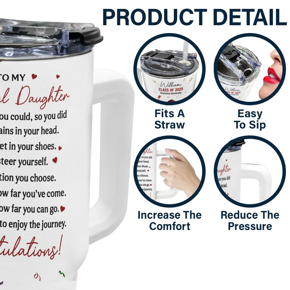 You Believed You Could So You Did - Personalized 40oz Tumbler With Straw - Image 5