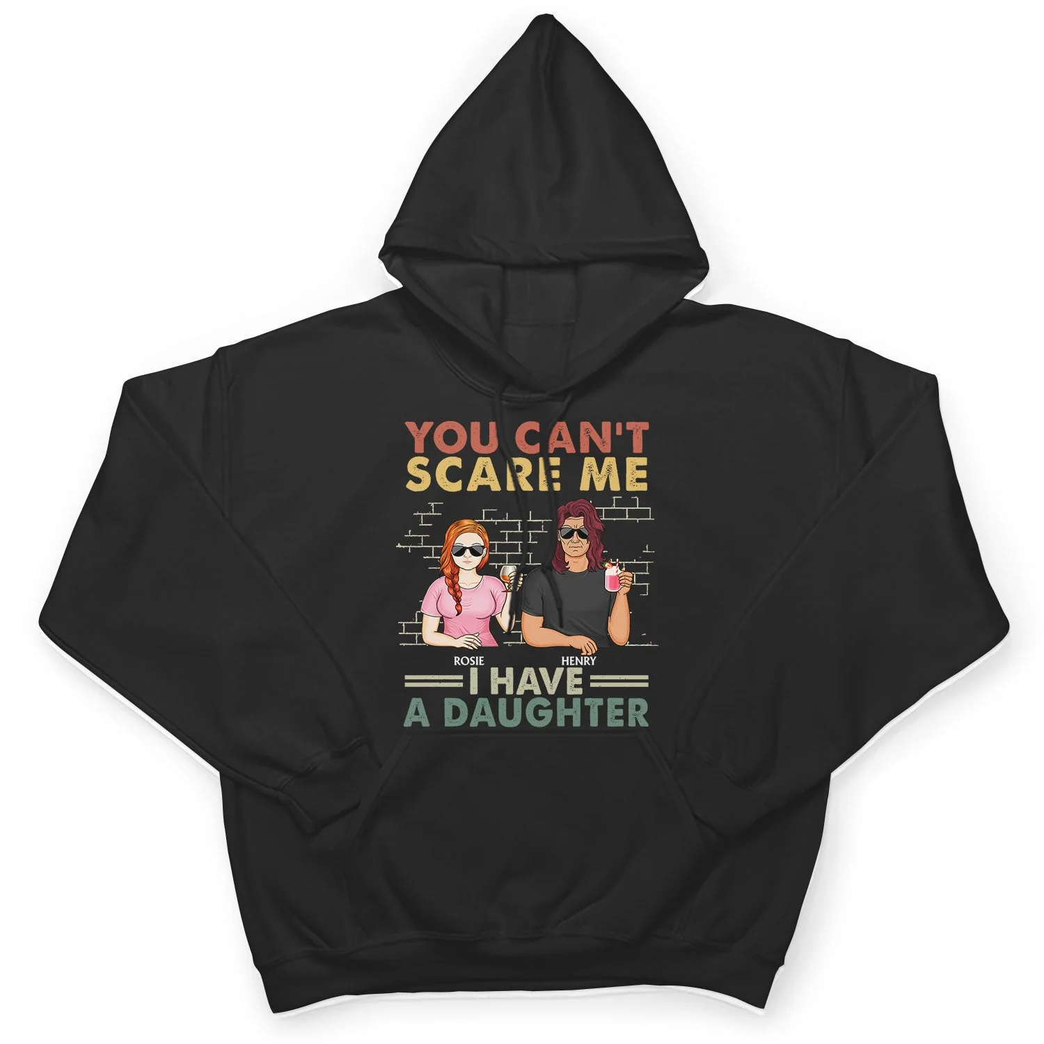 You Can't Scare Me I Have Two Daughters - Funny, Birthday Gift For Father, Papa, Husband - Personalized Custom T Shirt - Image 4