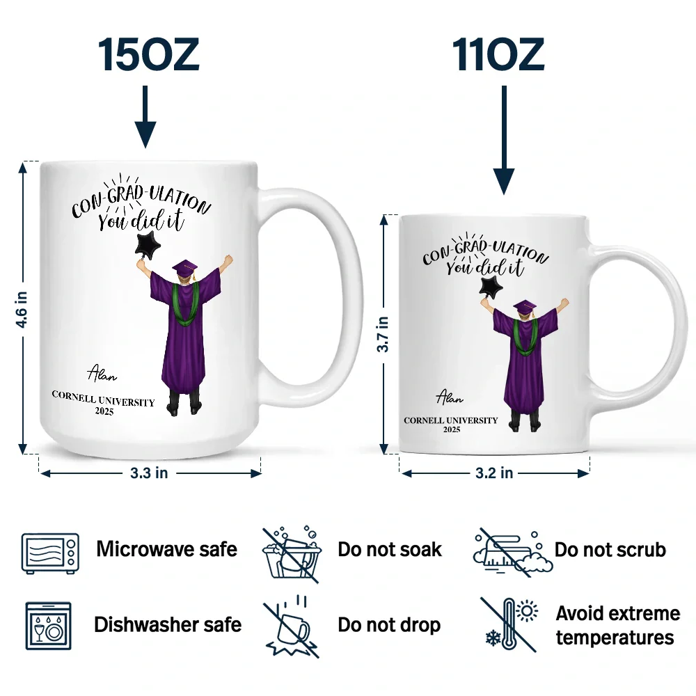 You Did It - Personalized Mug - Image 4
