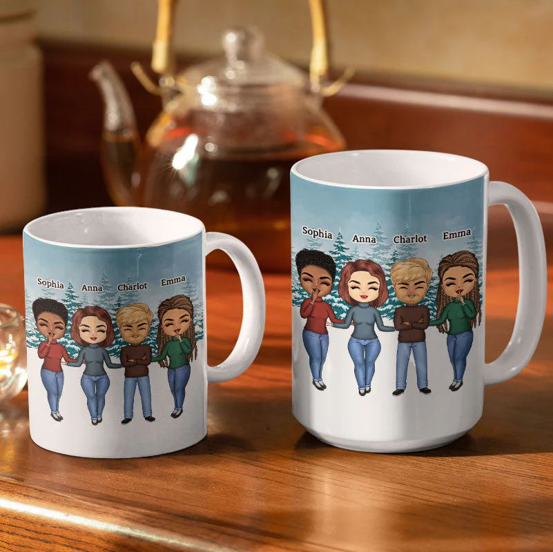 You Drink Too Much Friends - BFF Bestie Gift - Personalized Custom White Edge-to-Edge Mug - Image 3
