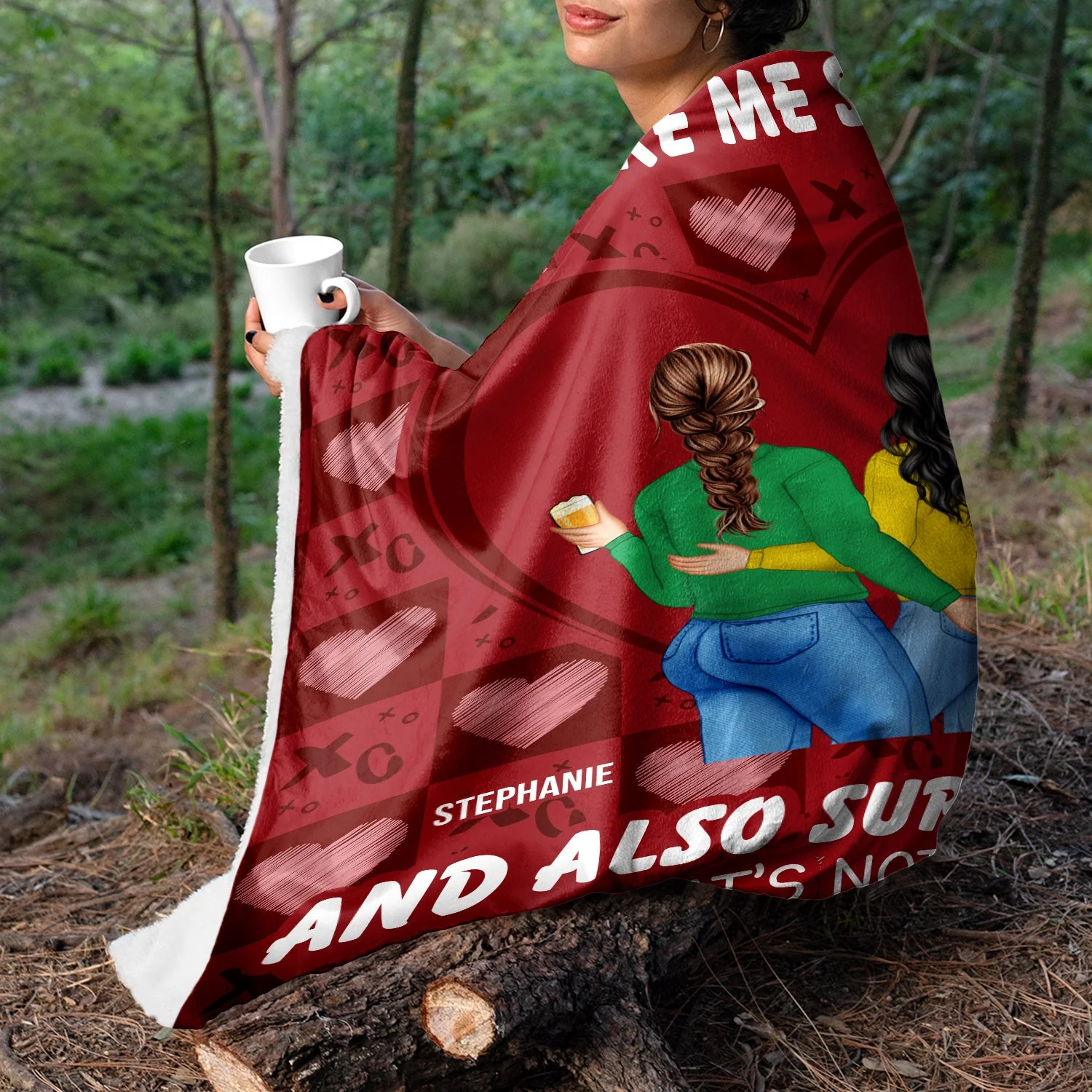 You Make Me Smile And Also - Gift For Couples - Personalized Fleece Blanket - Image 3