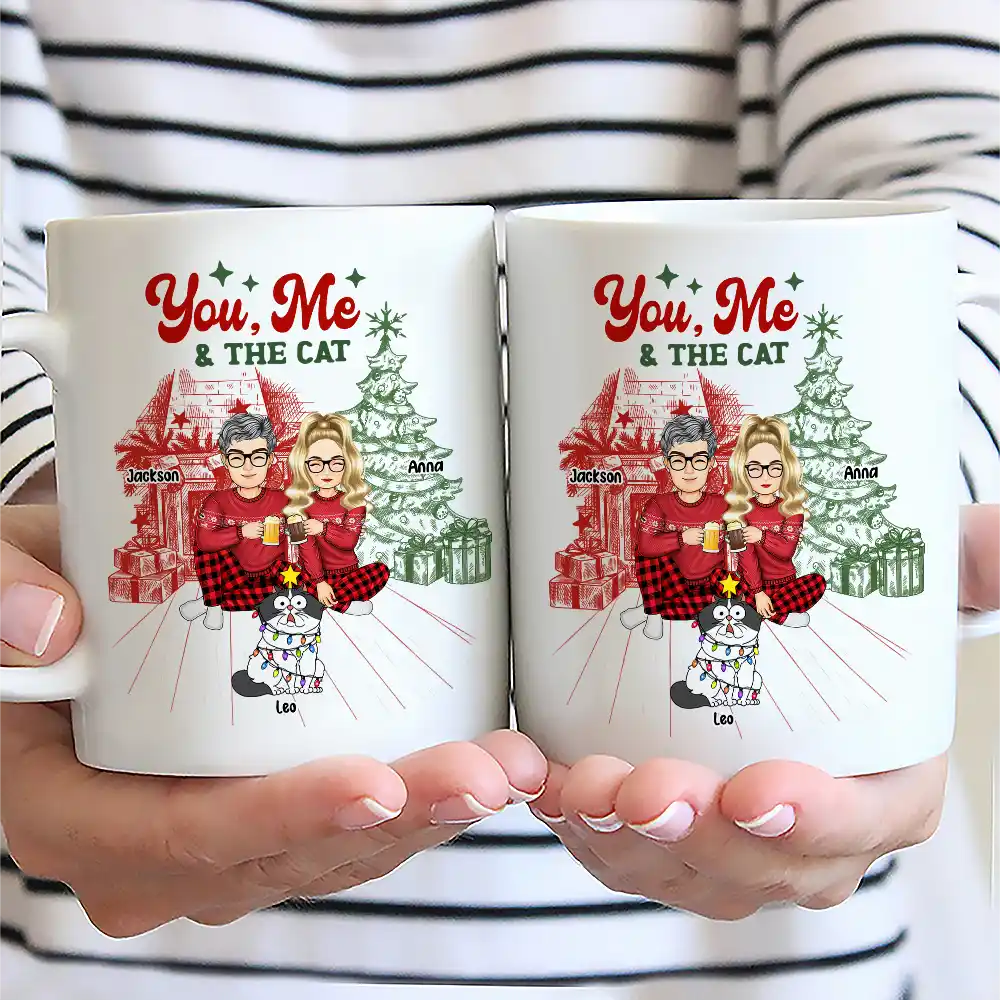 You, Me And The Cats - Personalized Mug - Image 2