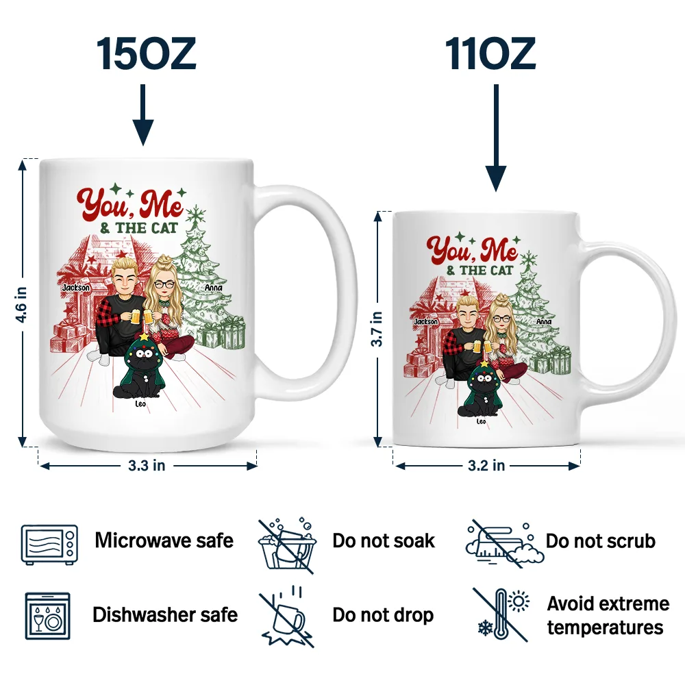 You, Me And The Cats - Personalized Mug - Image 4