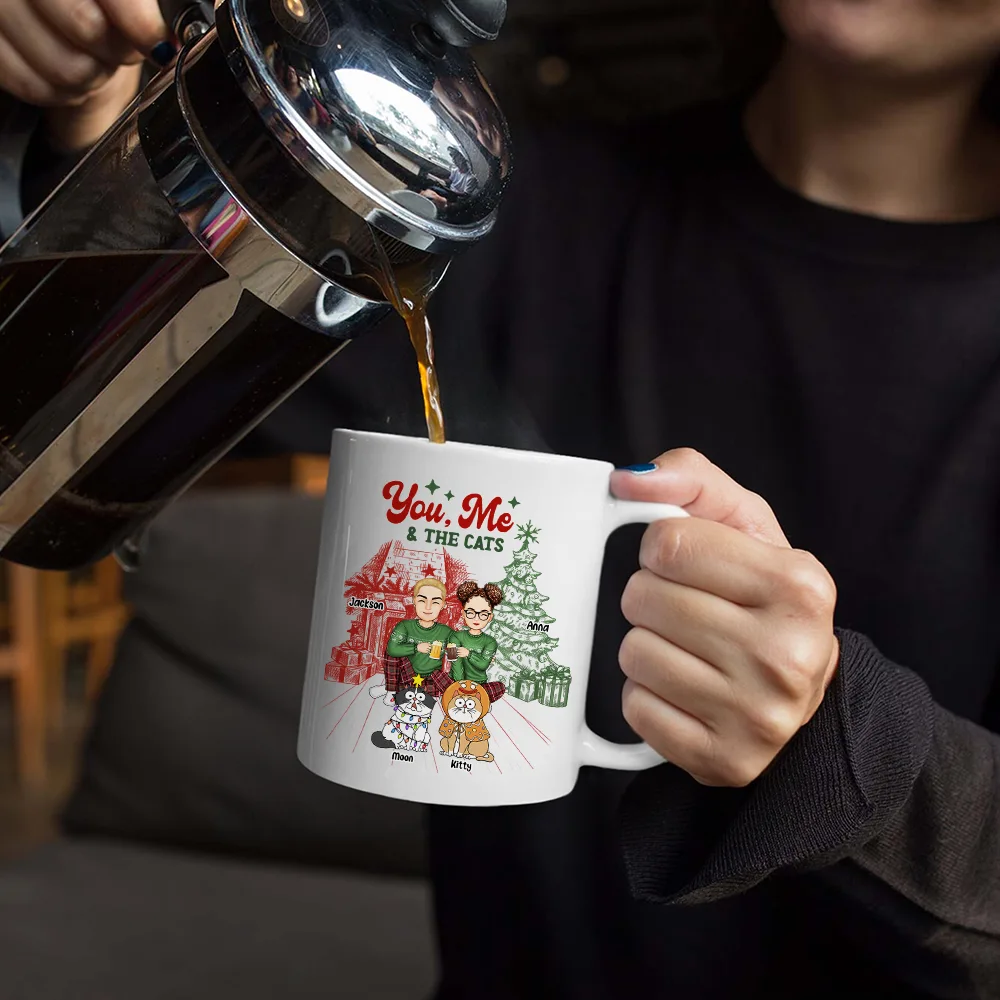 You, Me And The Cats - Personalized Mug - Image 5