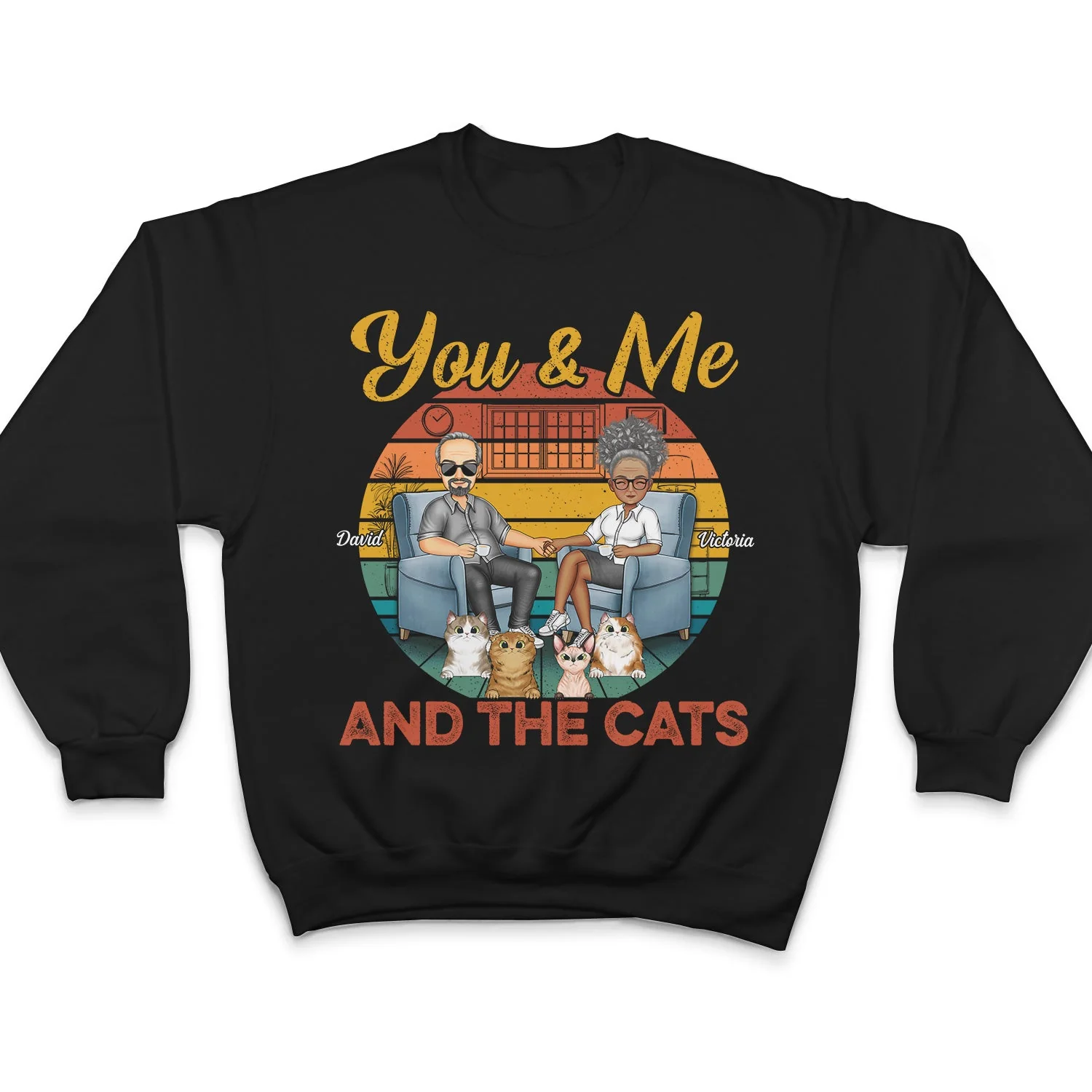 You & Me And The Dogs Cats Fur Babies - Gift For Family, Couple, Pet Lovers - Personalized Custom T Shirt - Image 5