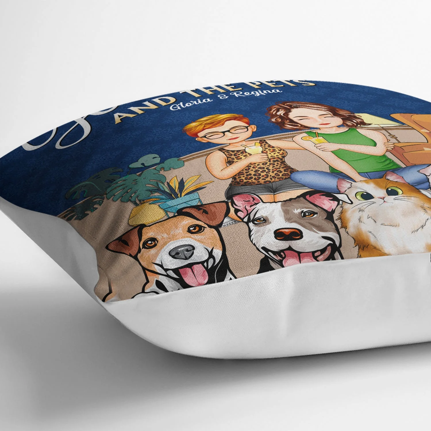 You & Me And The Dogs Cats Fur Babies - Home Decor Gift For Family, Couple, Pet Lovers - Personalized Custom Pillow - Image 3