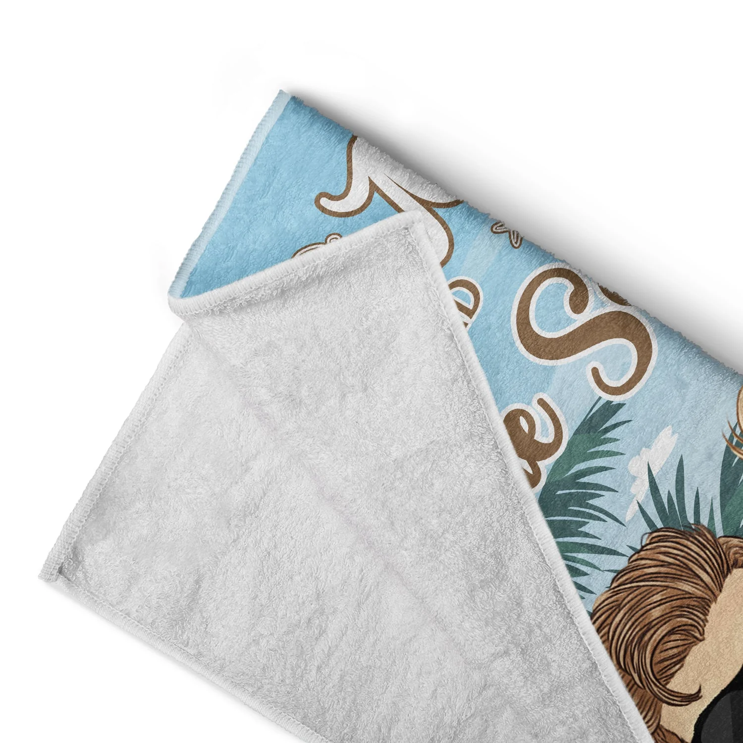 You Me And The Sea - Gift For Couple - Personalized Custom Beach Towel - Image 4