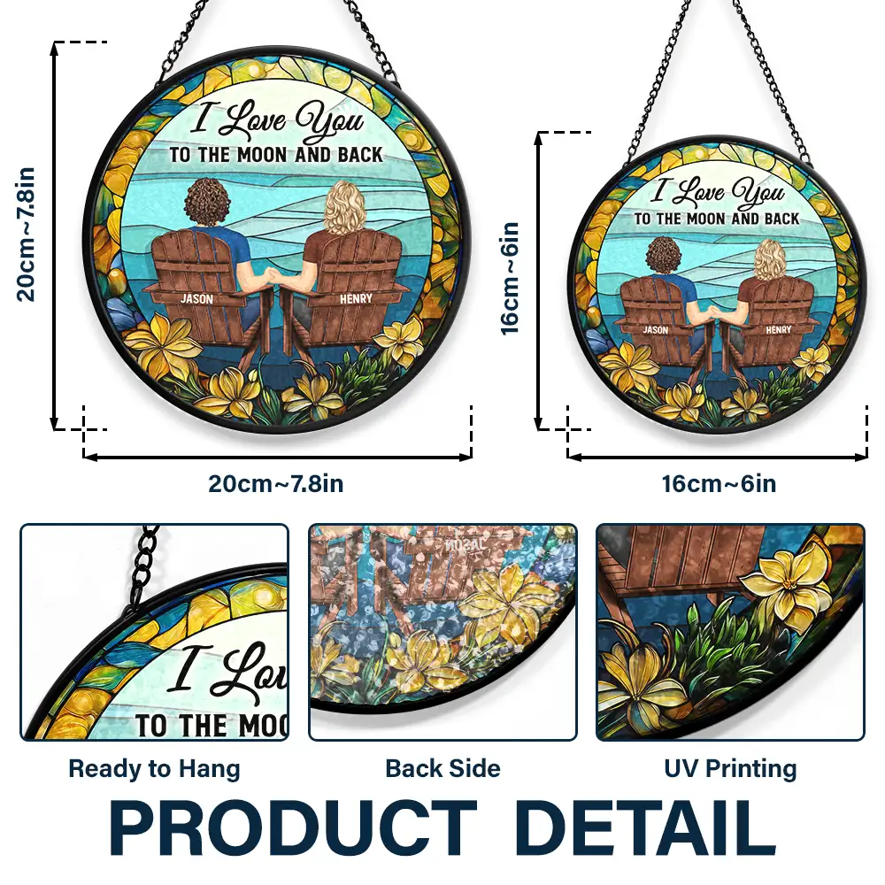 You & Me We Got This Couple - Personalized Stained Glass Window Hanging Suncatcher - Image 3