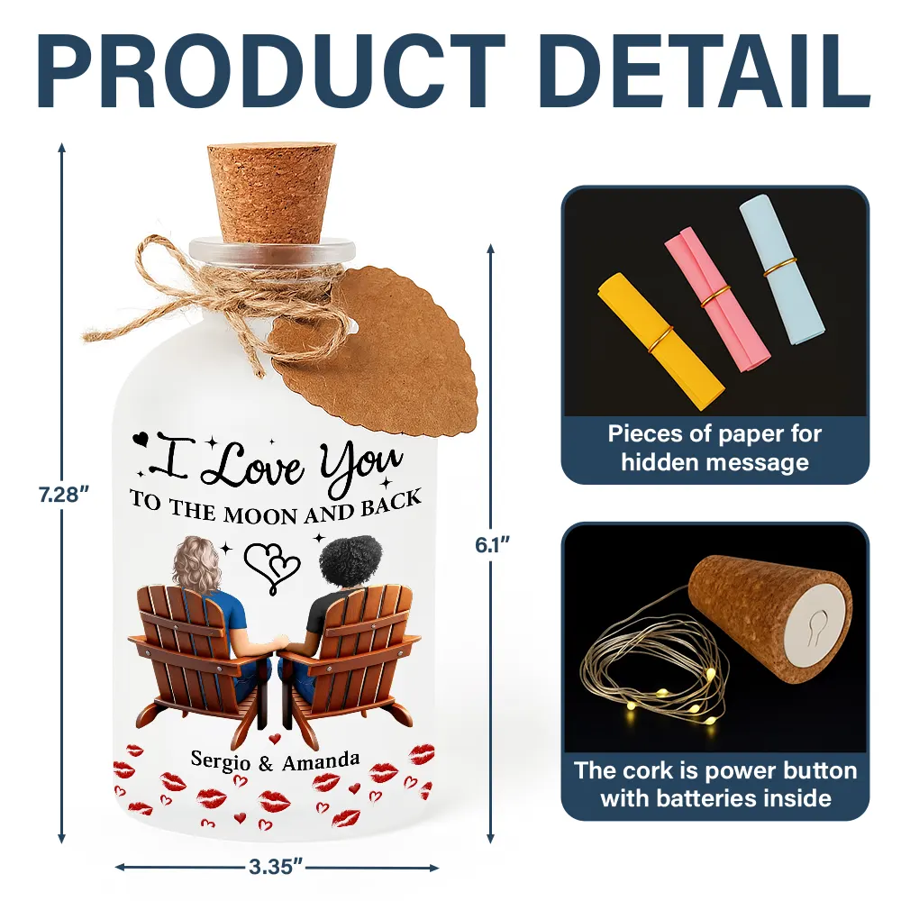 You & Me We Got This Holding Hands Couple - Personalized Short Bottle Light - Image 5