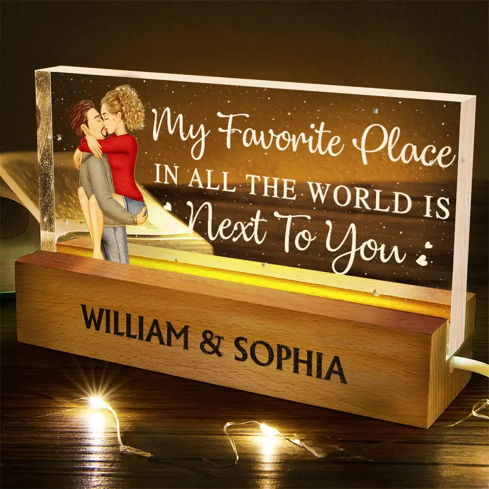 You & Me We Got This Kissing Couple - Personalized Rectangle LED Light - Image 5