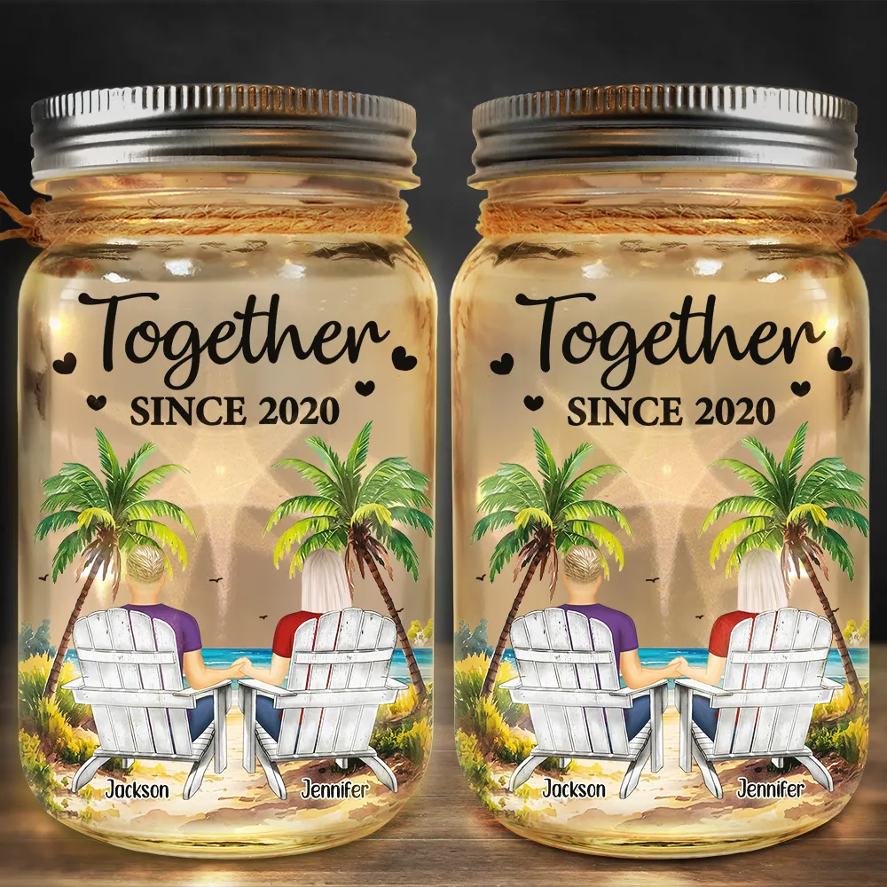 You & Me We Got This Landscape - Personalized Mason Jar Light - Image 2
