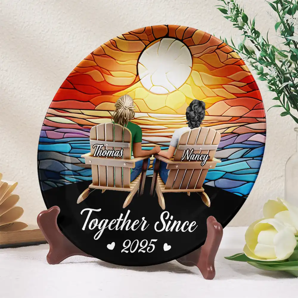 You & Me We Got This Till Our Last Breath - Personalized Ceramic Plate - Image 2