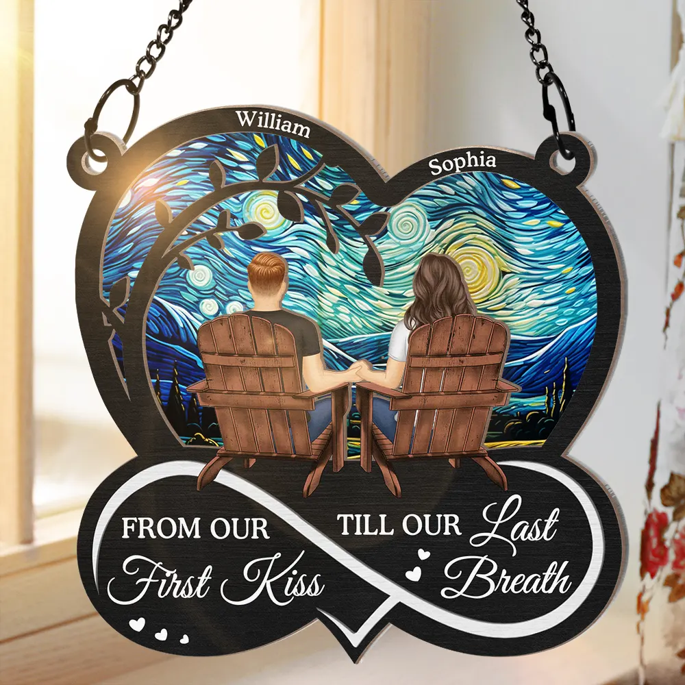 You & Me We Got This Till Our Last Breath - Personalized Window Hanging Suncatcher Ornament - Image 6