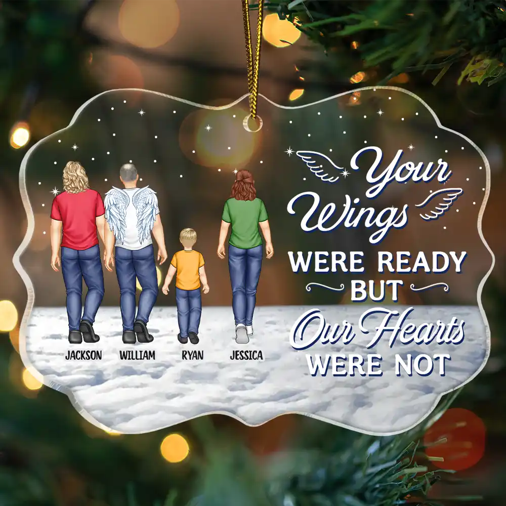 You Never Walk Alone I'm Always With You - Personalized Medallion Acrylic Ornament - Image 3